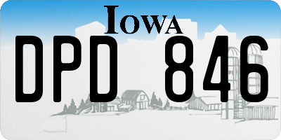IA license plate DPD846
