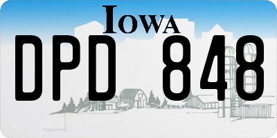 IA license plate DPD848