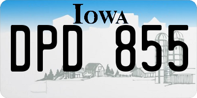 IA license plate DPD855