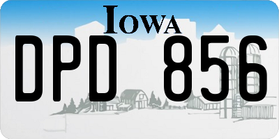 IA license plate DPD856
