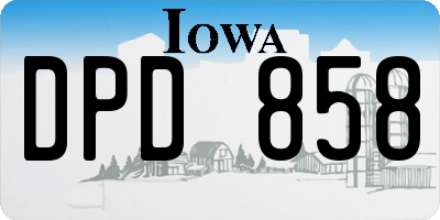 IA license plate DPD858
