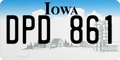 IA license plate DPD861