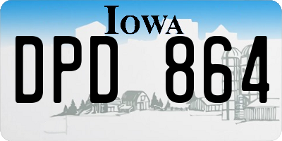 IA license plate DPD864