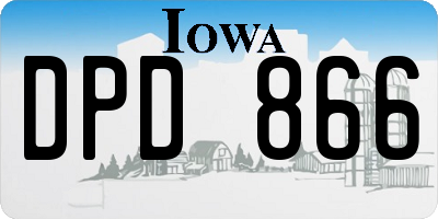IA license plate DPD866