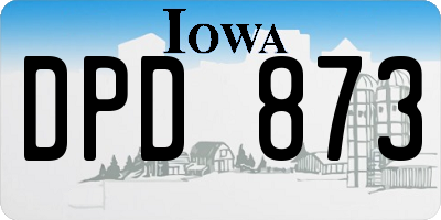 IA license plate DPD873