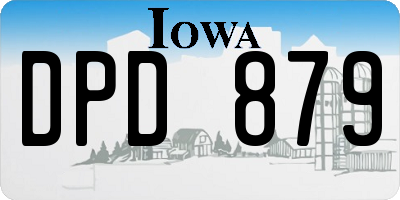 IA license plate DPD879