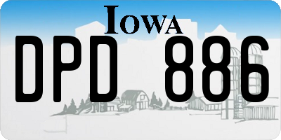 IA license plate DPD886