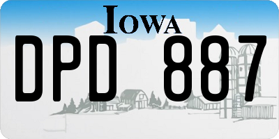 IA license plate DPD887