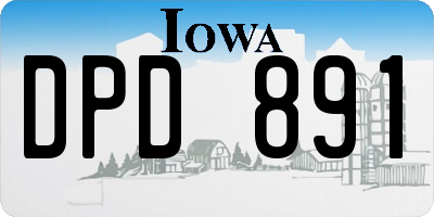 IA license plate DPD891