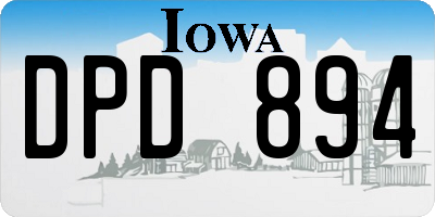 IA license plate DPD894