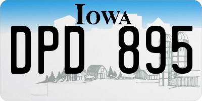 IA license plate DPD895