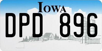 IA license plate DPD896