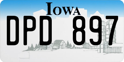 IA license plate DPD897