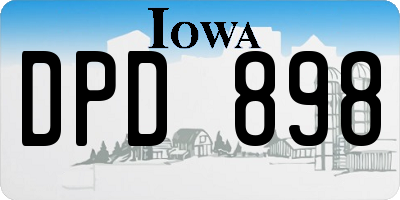 IA license plate DPD898