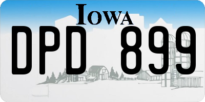 IA license plate DPD899