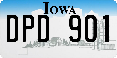 IA license plate DPD901