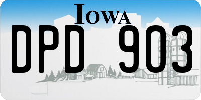 IA license plate DPD903