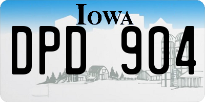 IA license plate DPD904
