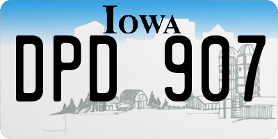 IA license plate DPD907