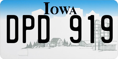 IA license plate DPD919