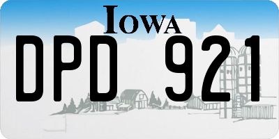 IA license plate DPD921