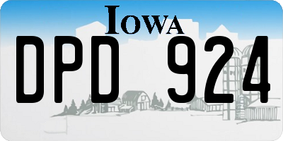 IA license plate DPD924
