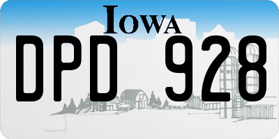 IA license plate DPD928