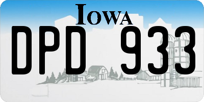 IA license plate DPD933