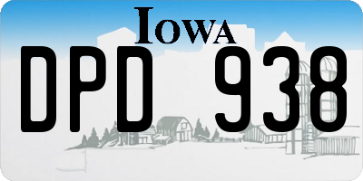 IA license plate DPD938