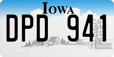 IA license plate DPD941
