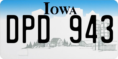 IA license plate DPD943