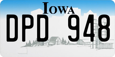 IA license plate DPD948