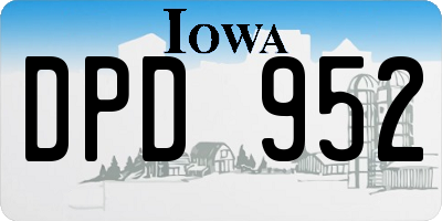 IA license plate DPD952