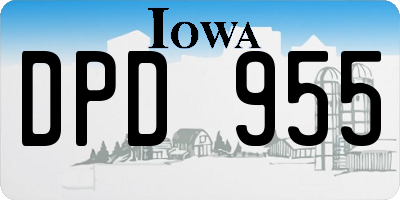 IA license plate DPD955