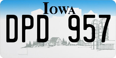 IA license plate DPD957