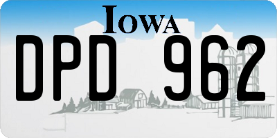 IA license plate DPD962