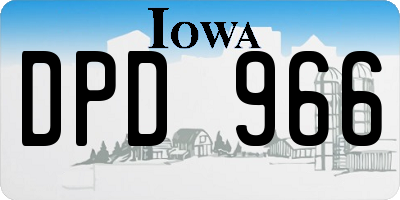 IA license plate DPD966