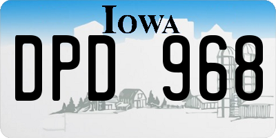 IA license plate DPD968