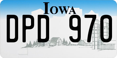 IA license plate DPD970