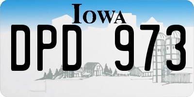 IA license plate DPD973