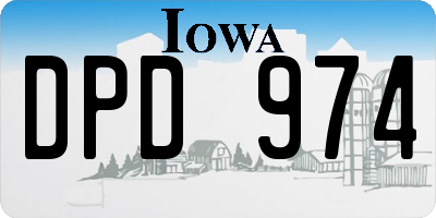IA license plate DPD974