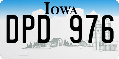 IA license plate DPD976