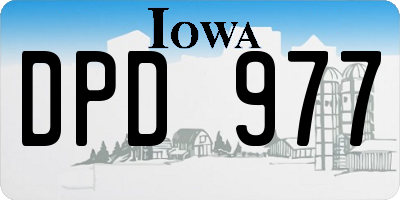 IA license plate DPD977