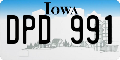 IA license plate DPD991