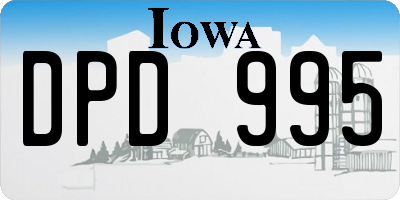IA license plate DPD995