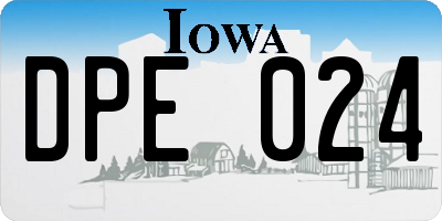 IA license plate DPE024