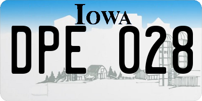 IA license plate DPE028