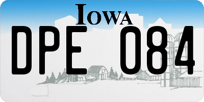 IA license plate DPE084