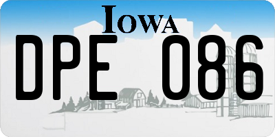 IA license plate DPE086