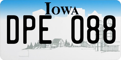 IA license plate DPE088